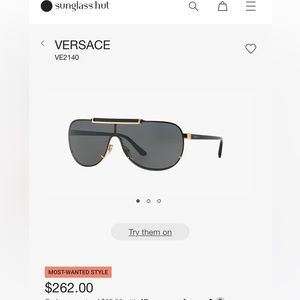 Versace sunglasses shield aviator 2140